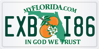 FL license plate EXBI86