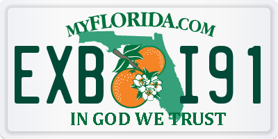 FL license plate EXBI91