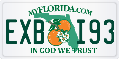 FL license plate EXBI93