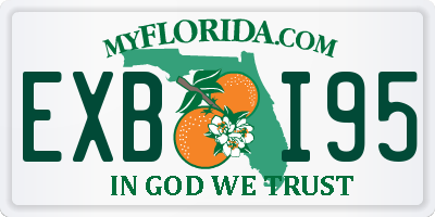 FL license plate EXBI95