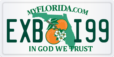 FL license plate EXBI99