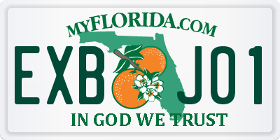 FL license plate EXBJ01