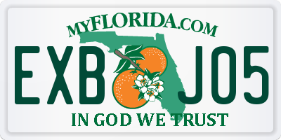 FL license plate EXBJ05