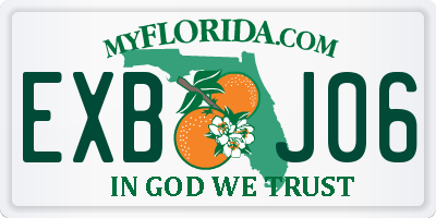 FL license plate EXBJ06