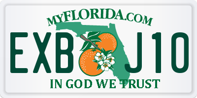 FL license plate EXBJ10