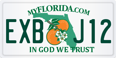 FL license plate EXBJ12