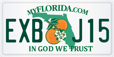 FL license plate EXBJ15