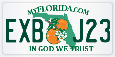 FL license plate EXBJ23