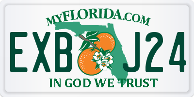 FL license plate EXBJ24