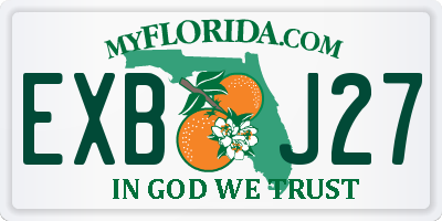 FL license plate EXBJ27