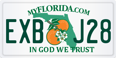 FL license plate EXBJ28