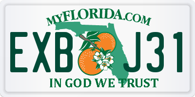 FL license plate EXBJ31