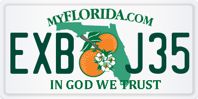FL license plate EXBJ35