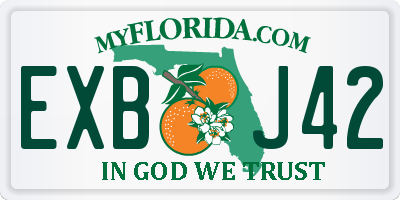 FL license plate EXBJ42