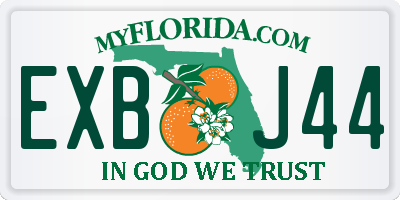 FL license plate EXBJ44