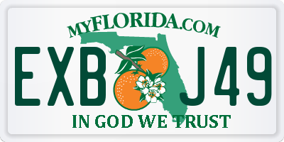 FL license plate EXBJ49