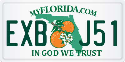 FL license plate EXBJ51