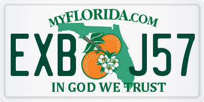 FL license plate EXBJ57
