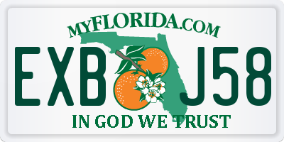 FL license plate EXBJ58
