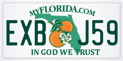 FL license plate EXBJ59
