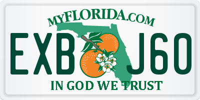 FL license plate EXBJ60