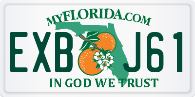 FL license plate EXBJ61