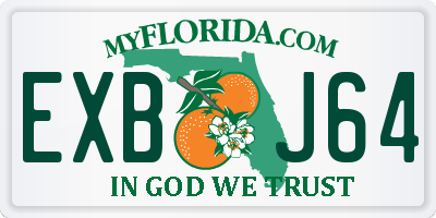 FL license plate EXBJ64