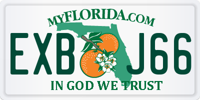FL license plate EXBJ66