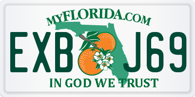 FL license plate EXBJ69