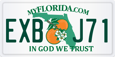 FL license plate EXBJ71