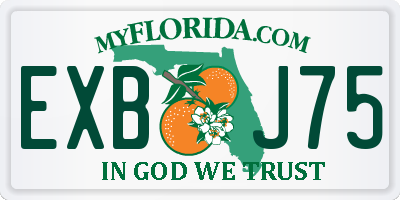 FL license plate EXBJ75