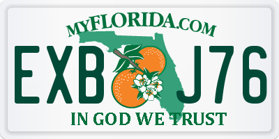 FL license plate EXBJ76
