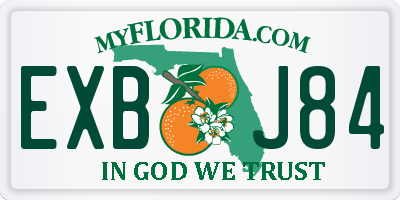 FL license plate EXBJ84