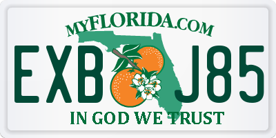 FL license plate EXBJ85