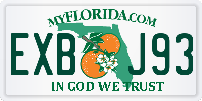 FL license plate EXBJ93