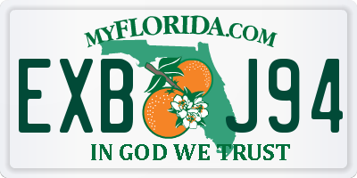 FL license plate EXBJ94