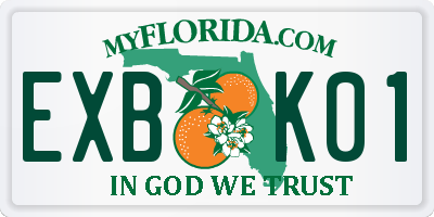 FL license plate EXBK01