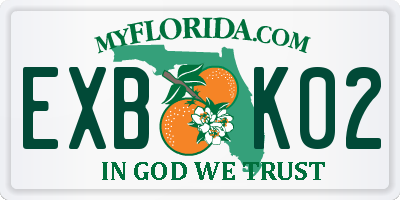 FL license plate EXBK02
