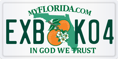 FL license plate EXBK04