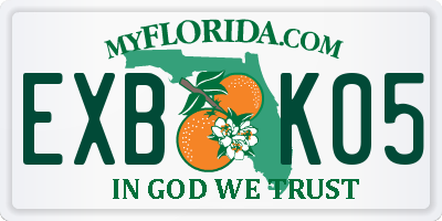 FL license plate EXBK05