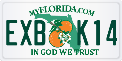 FL license plate EXBK14