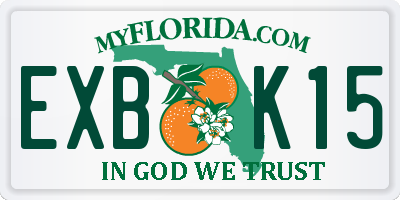 FL license plate EXBK15
