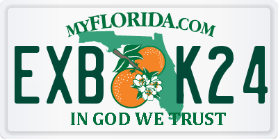 FL license plate EXBK24