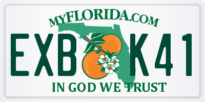 FL license plate EXBK41