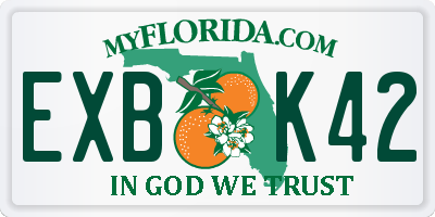 FL license plate EXBK42