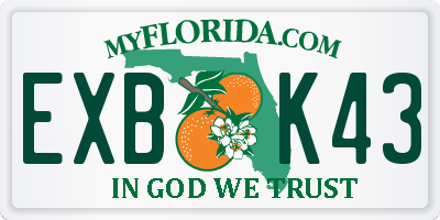 FL license plate EXBK43