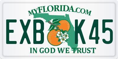 FL license plate EXBK45