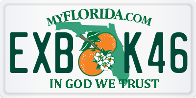 FL license plate EXBK46