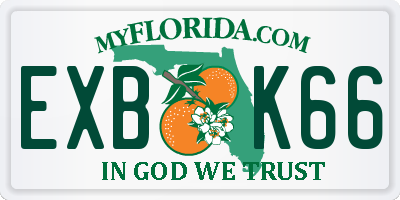 FL license plate EXBK66