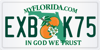 FL license plate EXBK75